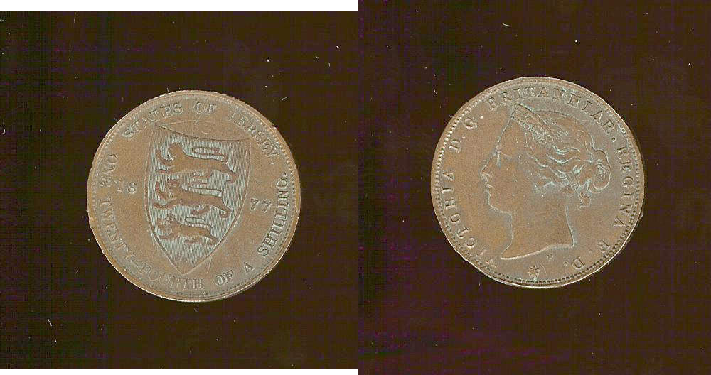 Jersey 1/24 shilling 1877H gVF
